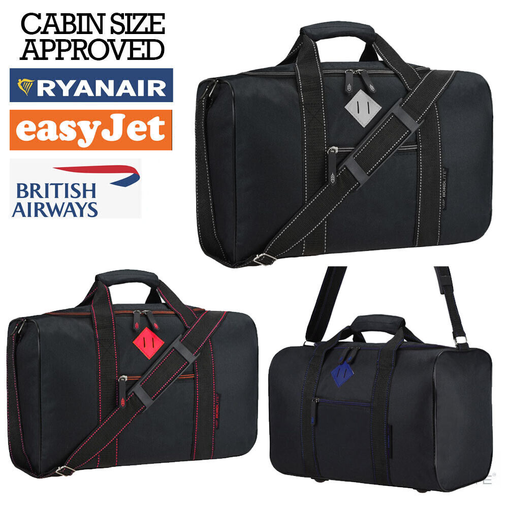 40x25x20 Cabin Bag Ryanair Flight Under Seat Travel Holdall Carry On Duffel  Airlines Foldable Underseat 20L Bag (Blue Black) : : Fashion