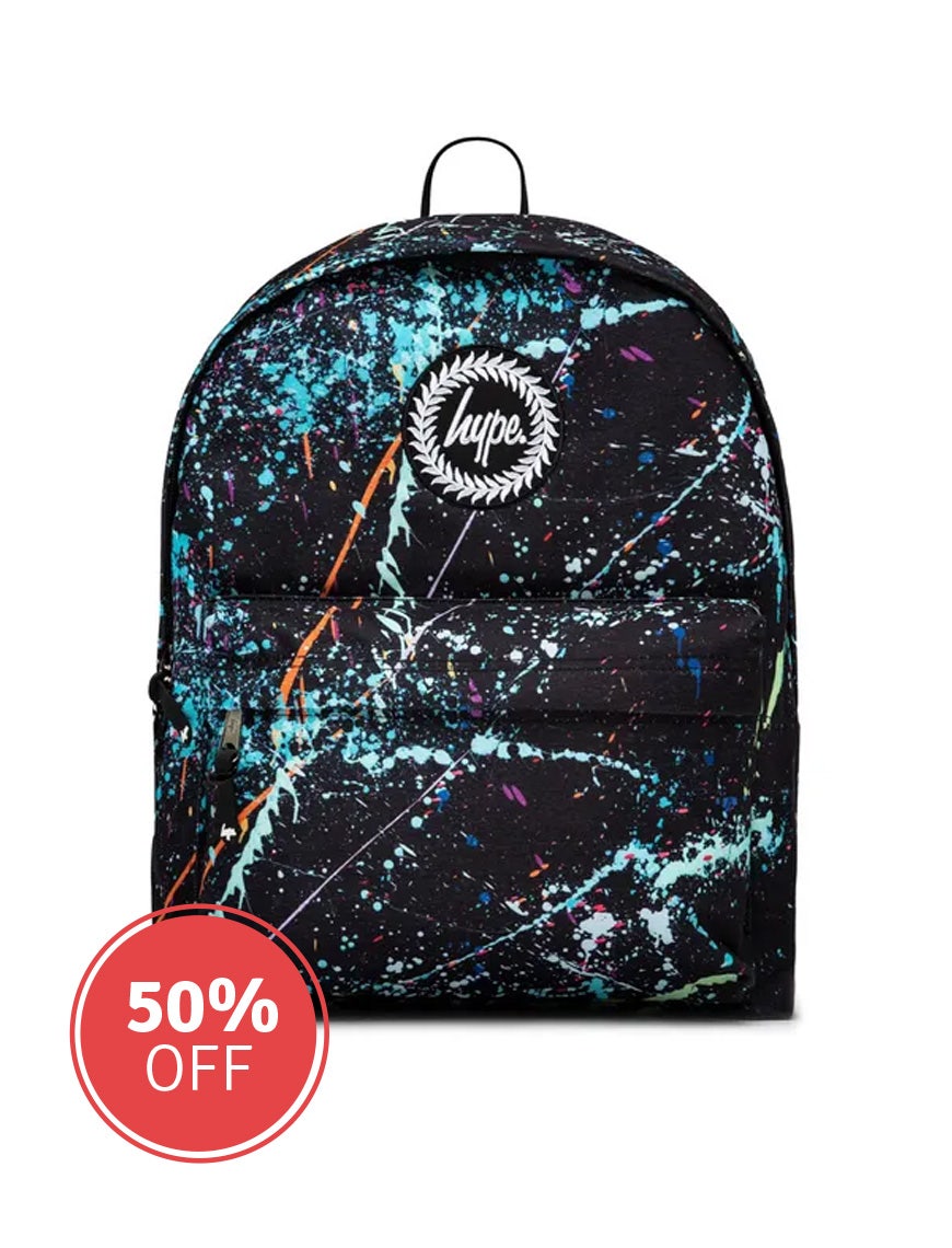 Hype Teal & Orange Paint Brush Backpack-MT