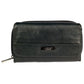 RFID Protected Leather Purse with Zip Round Section and Wallet Section