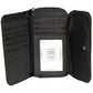 RFID Protected Leather Purse with Zip Round Section and Wallet Section