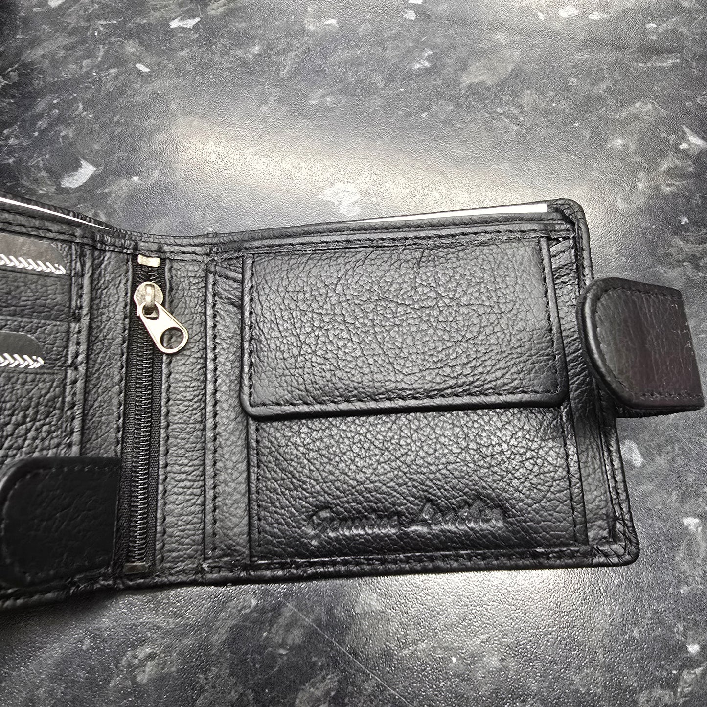 JCB GENUINE LEATHER RFID WALLET BLACK