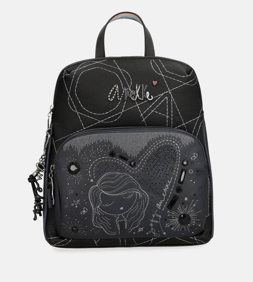 Studio navy blue backpack for leisure use