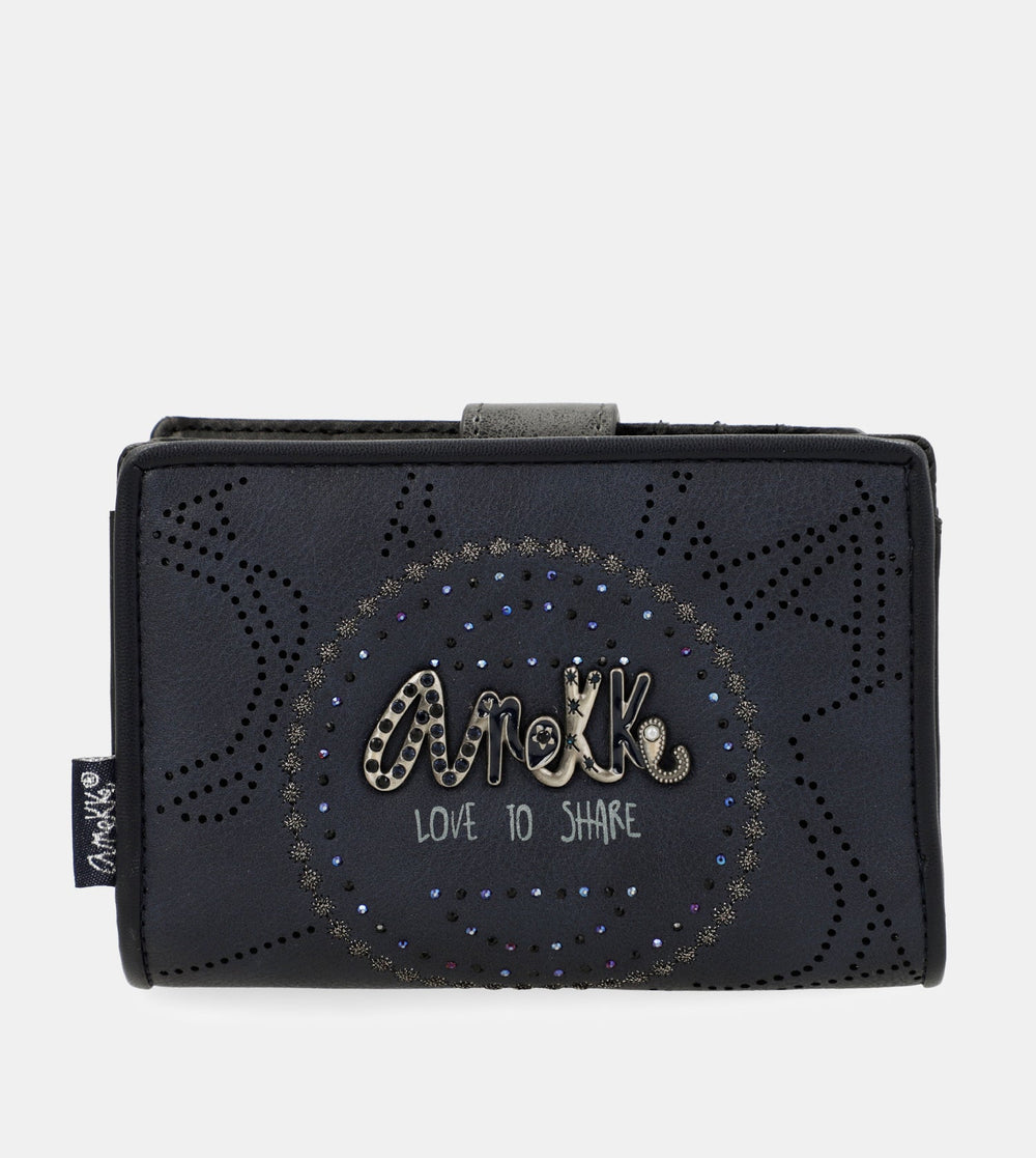 Studio navy blue small RFID wallet