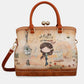 Peace & Love camel kiss clasp bag