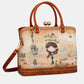 Peace & Love camel kiss clasp bag