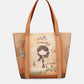 Peace & Love camel shopping bag