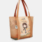 Peace & Love camel shopping bag