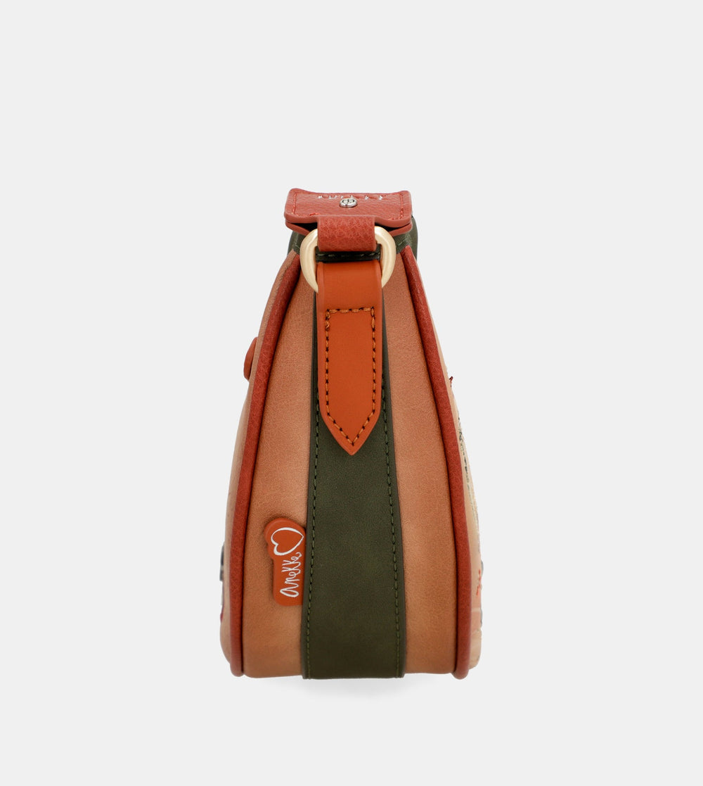 Peace & Love camel oval bag /