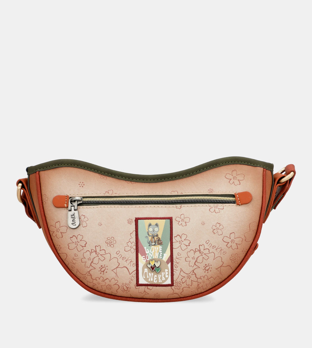 Peace & Love camel oval bag /