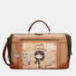 Peace & Love camel travel bag