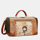 Peace & Love camel travel bag