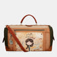 Peace & Love camel travel bag