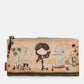 Peace & Love camel large RFID wallet