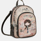 Peace & Love pink medium backpack