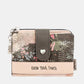 Peace & Love pink small RFID wallet