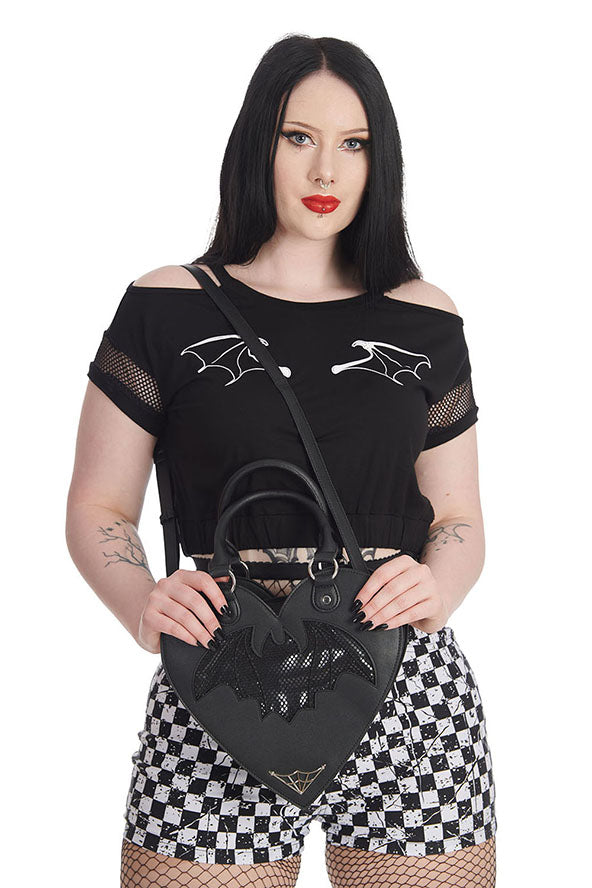 Banned Gothic Dreamology Heart/Bat Bag