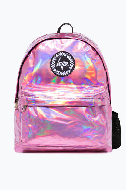 *NEW*HYPE UNISEX BLACK HOLO BADGE BACKPACK