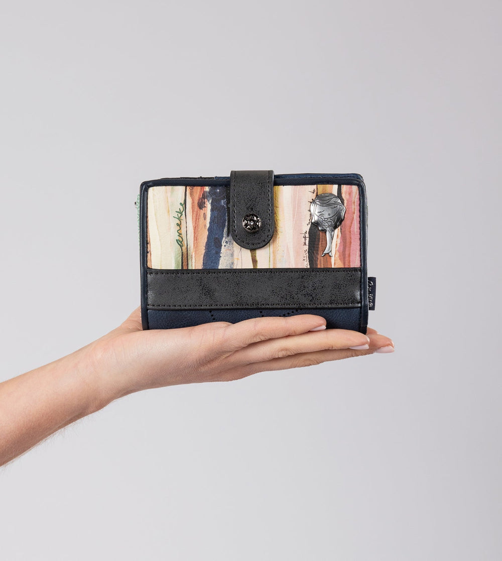 Studio navy blue small RFID wallet