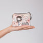 Peace & Love pink small RFID wallet