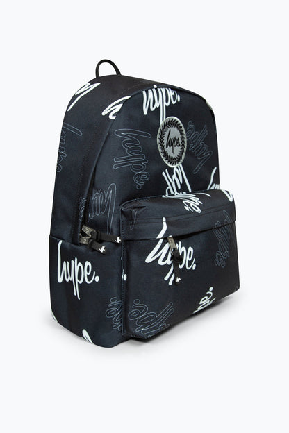 *NEW*HYPE BLACK MULTI SCRIPT BADGE BACKPACK