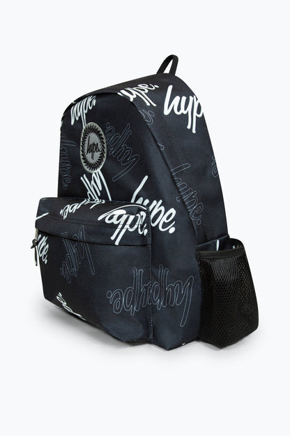 *NEW*HYPE BLACK MULTI SCRIPT BADGE BACKPACK