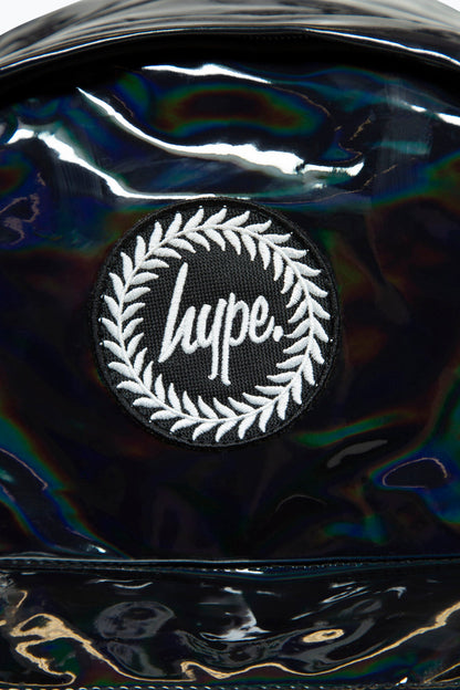 *NEW*HYPE UNISEX BLACK HOLO BADGE BACKPACK