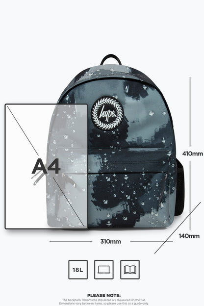 *NEW*HYPE BLACK RAIN DROP CAMO BACKPACK