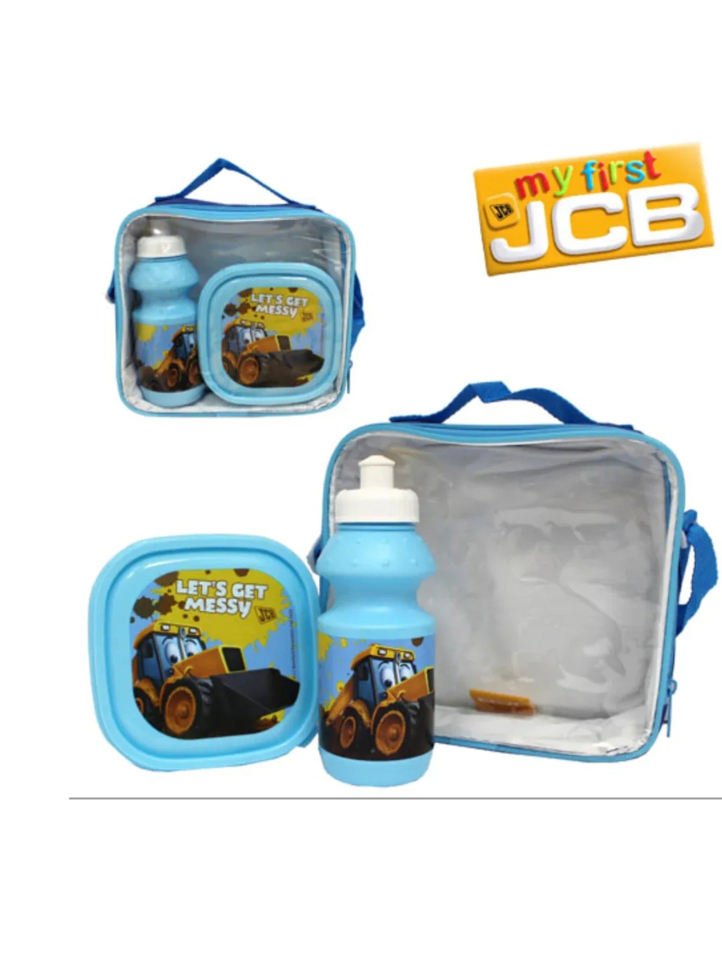 JCB Children's Insulated Lunch Pack Box Bag Kids Boys Girls School Food Picnic Box