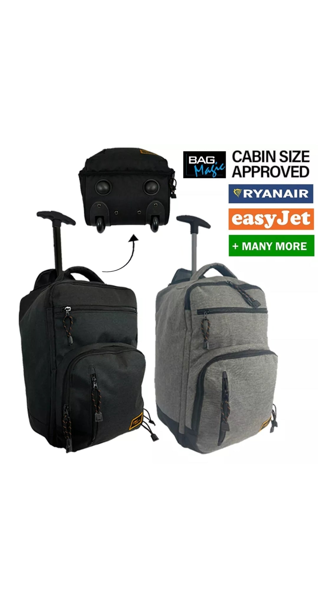 Bordlite RyanAir, EasyJet Cabin Approved Underseat bag on Wheels, 40x20x25cm