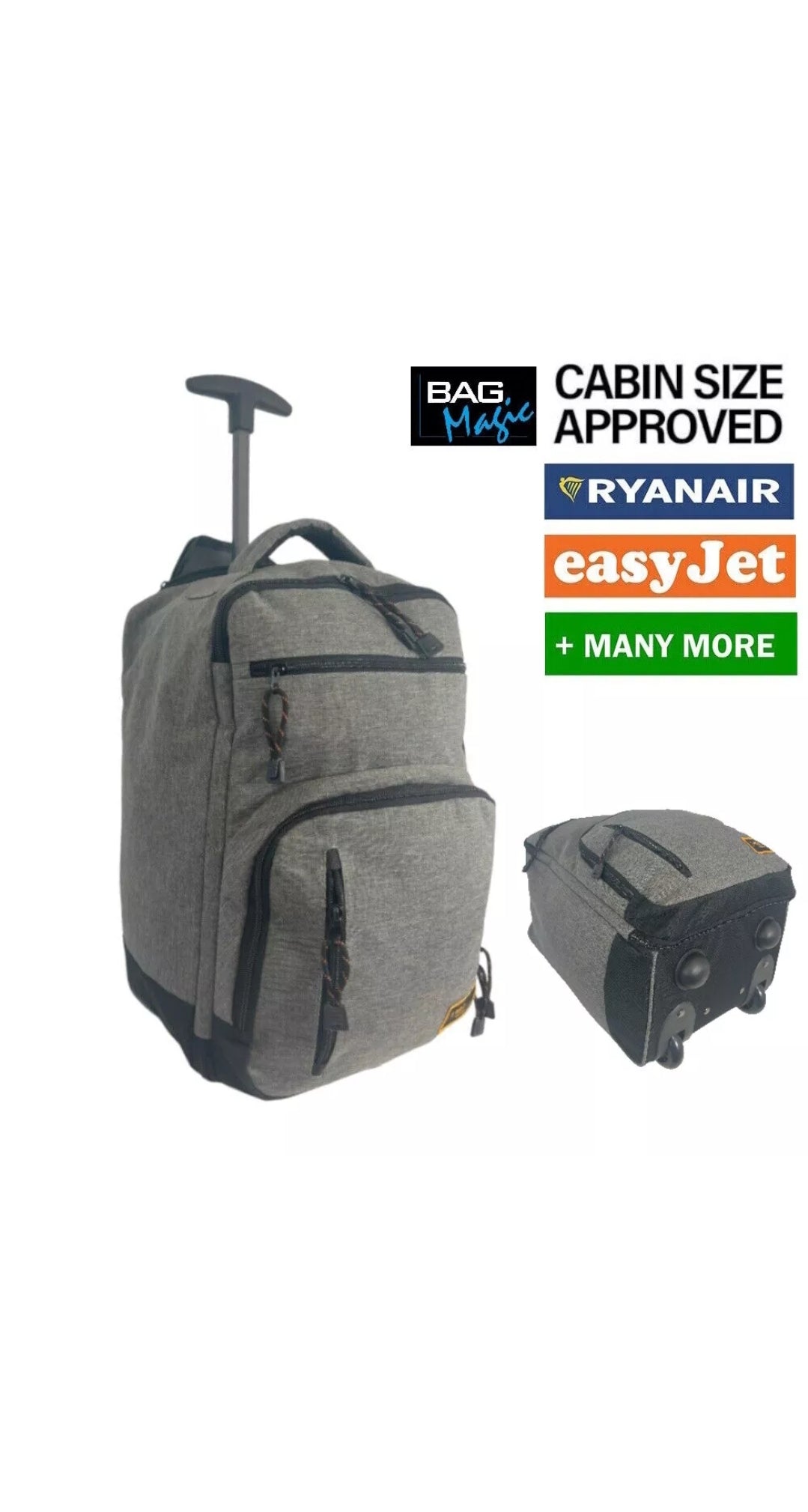 Bordlite RyanAir, EasyJet Cabin Approved Underseat bag on Wheels, 40x20x25cm