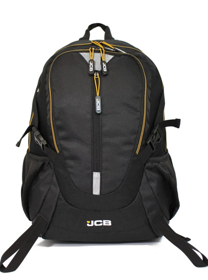 JCB Backpack Black Travel Bag - Rucksack Work Bag, Work, School, Under Seat Bag