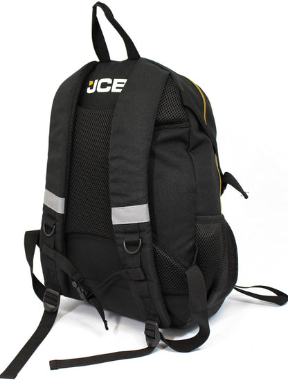 JCB Backpack Black Travel Bag - Rucksack Work Bag, Work, School, Under Seat Bag