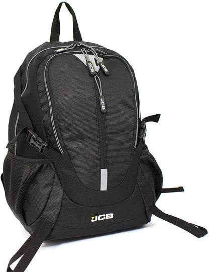 JCB Backpack Black Travel Bag - Rucksack Work Bag, Work, School, Under Seat Bag