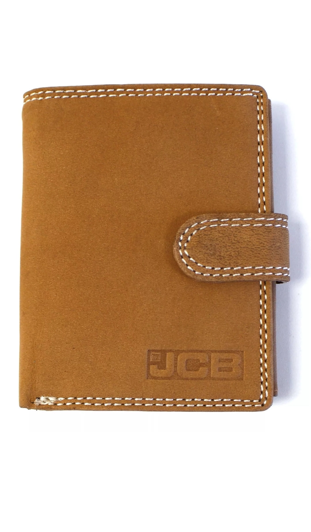 Official JCB Leather Wallet with Coin Pocket, Mens Premium Card Holder, Gift Box