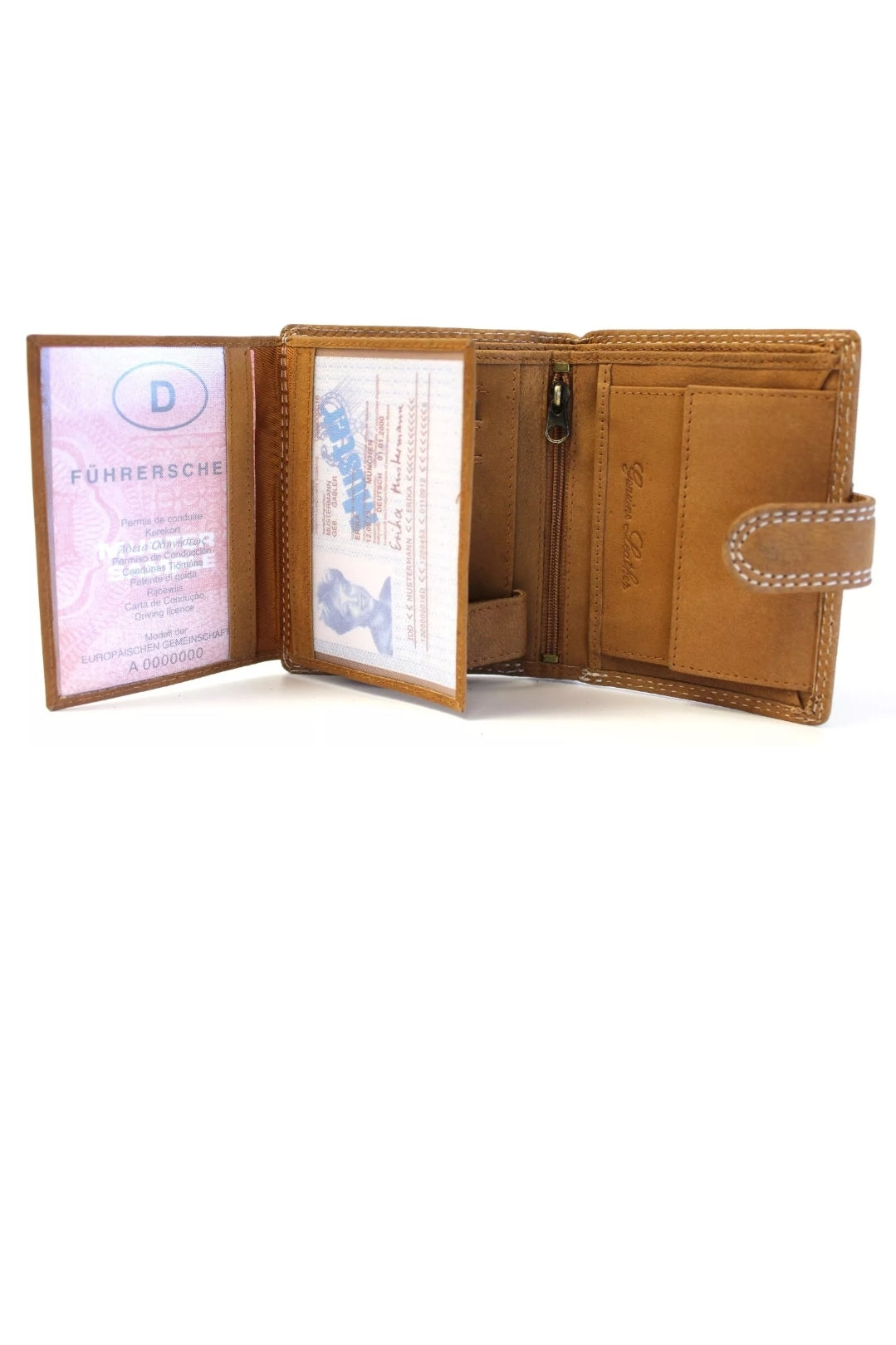 Official JCB Leather Wallet with Coin Pocket, Mens Premium Card Holder, Gift Box