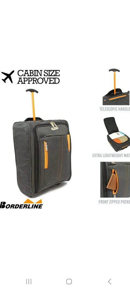 Cabin Approved Hand Luggage Suitcase, Lightweight Compact With Wheels