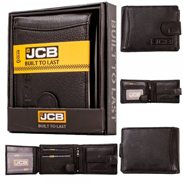 JCB GENUINE LEATHER RFID WALLET BLACK