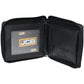 Mens RealLeather Wallet JCB RFID Wallet Coin Purse ID Holder Zip Wallet Black