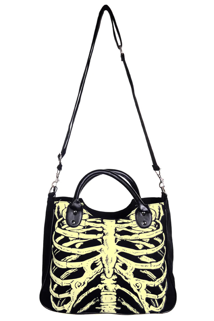 GLOW IN THE DARK SKELETON SHOULDER BAG BANNED