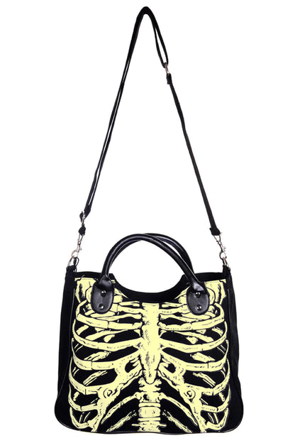 GLOW IN THE DARK SKELETON SHOULDER BAG BANNED