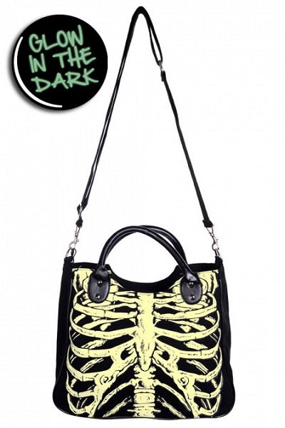 GLOW IN THE DARK SKELETON SHOULDER BAG BANNED